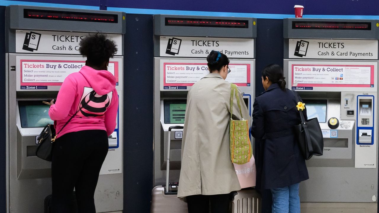 Railway station ticket machines