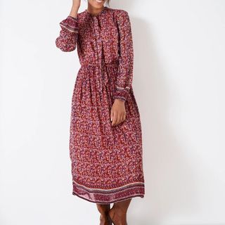 paisley printed dress with pockets