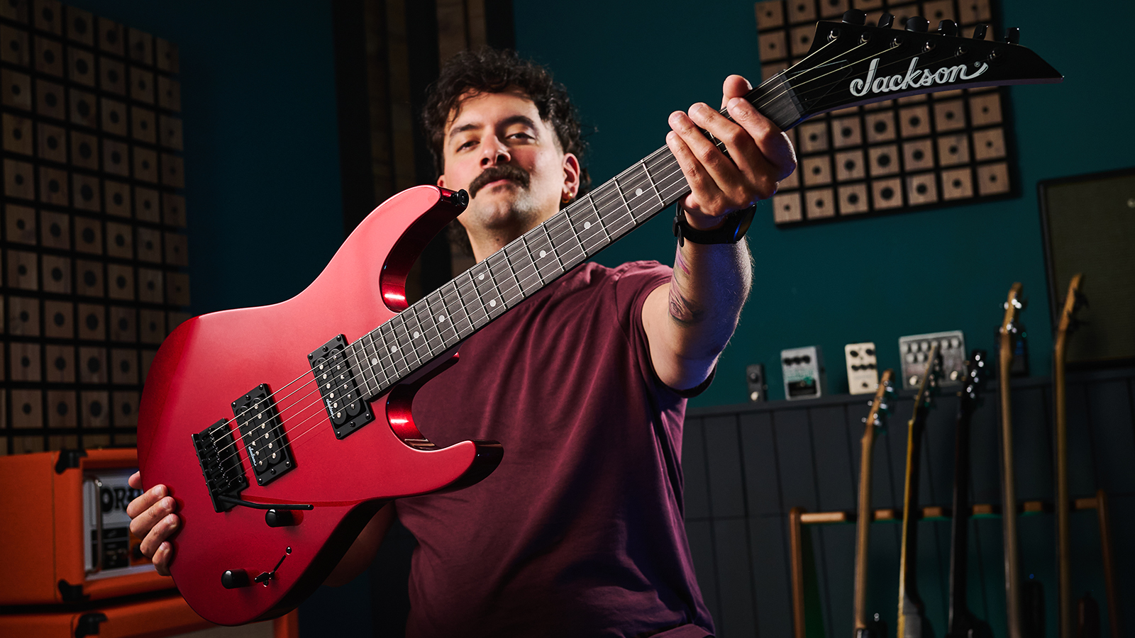 Matt holding the Jackson JS11