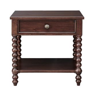 Morocco Brown Beckett One Drawer Solid Wood Nightstand