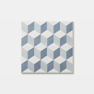 B&Q GoodHome Poprock Blue Geometric Mosaic effect Vinyl tile, Pack of 14