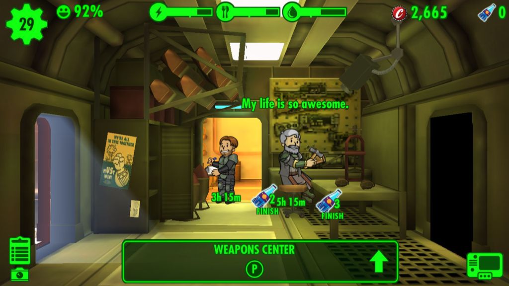 fallout shelter, luck