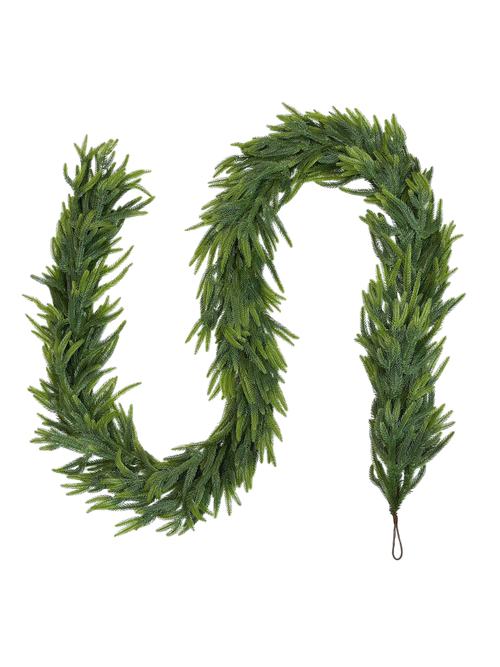 6' Christmas Garland Real Touch Norfolk Pine Garland, Set of 2