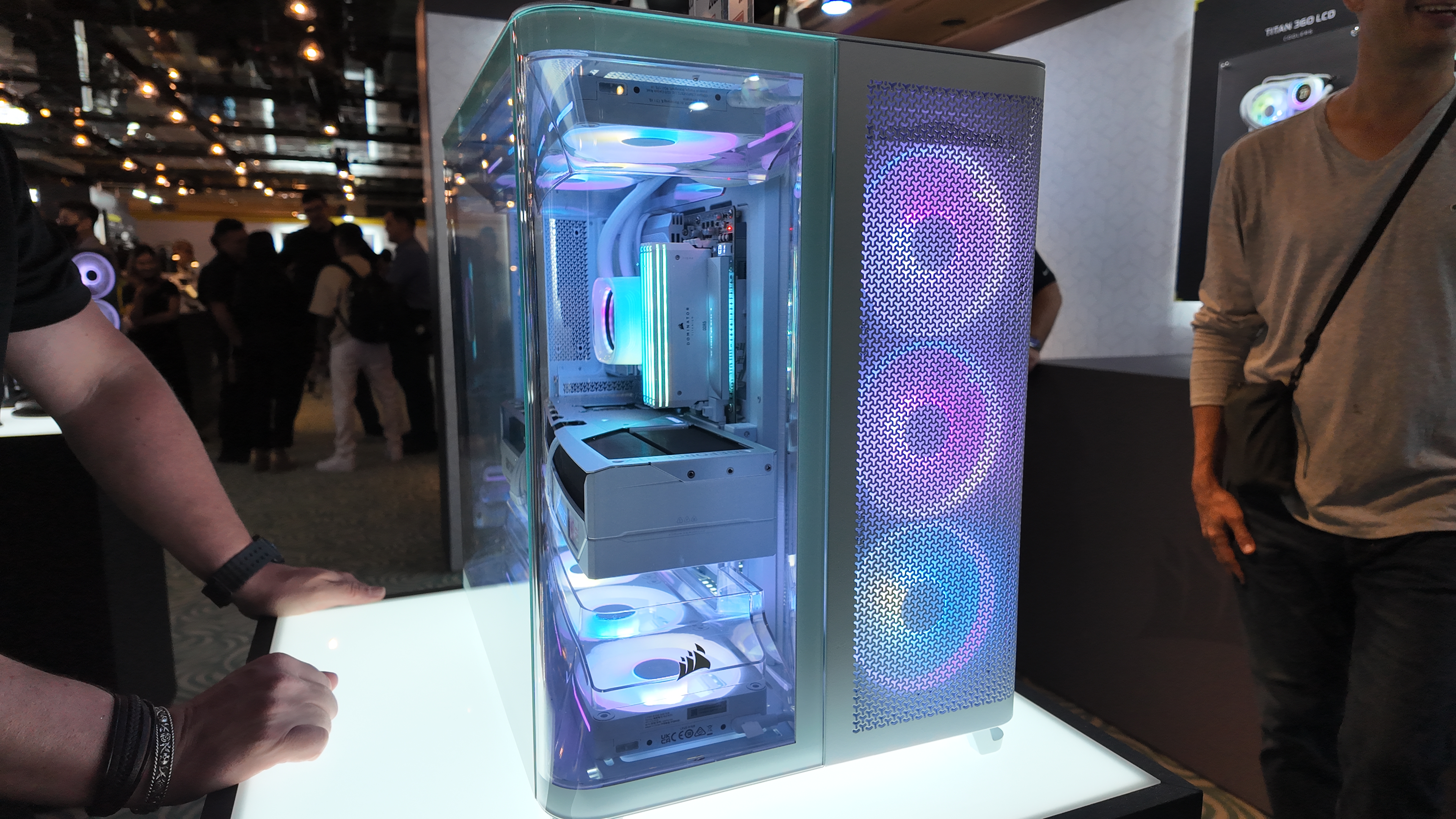 A Corsair Air 5400 PC case at Computex 2025.