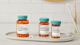 Three bottles of medication from Amazon Pharmacy