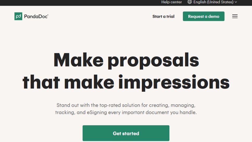 PandaDoc website screenshot (February 2026).