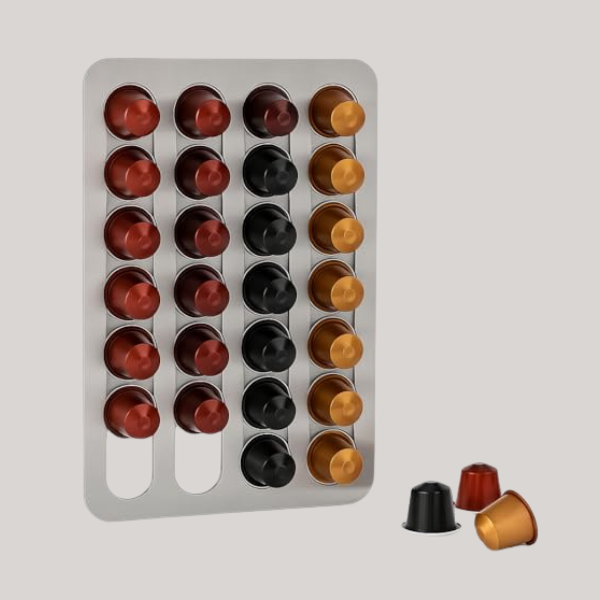 Vellichor Europe, Premium Stainless Steel Adhesive Coffee Pod Holder