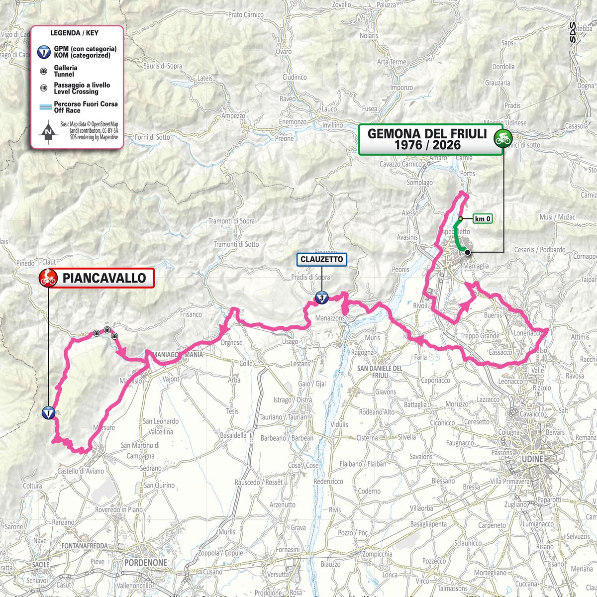 Giro d'Italia 2026 stage 20 map