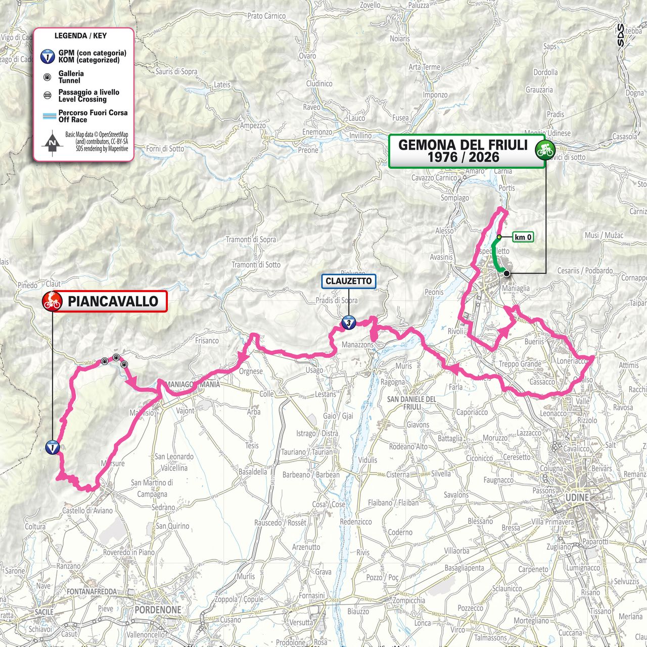 Giro d'Italia 2026 stage 20 map