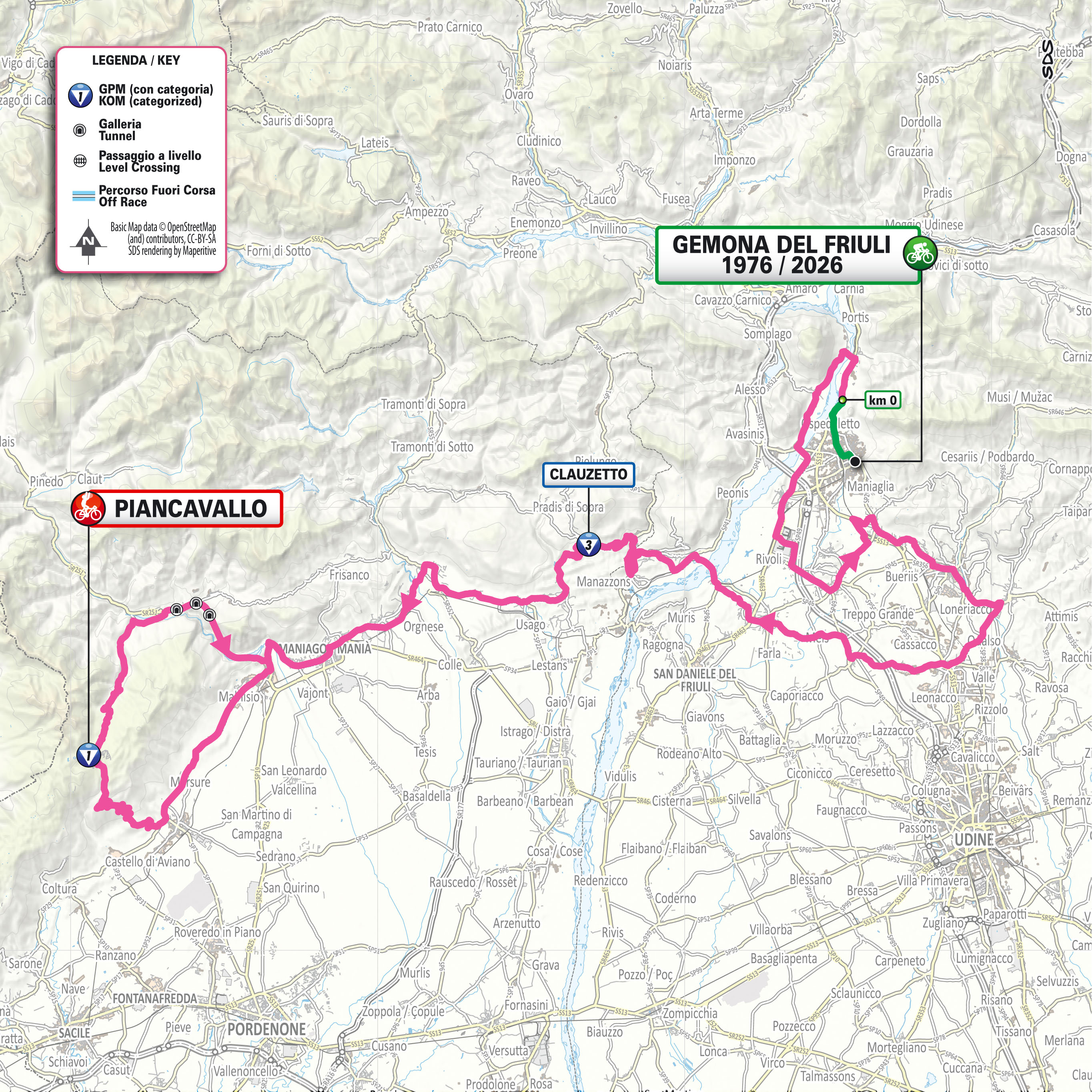 Giro d'Italia 2026 stage 20 map