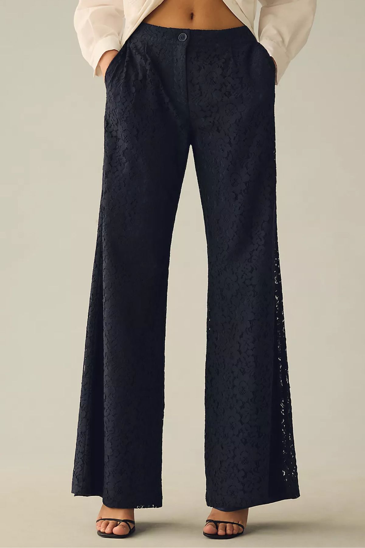 Corey Lynn Calter Wide-Leg Lace Pants