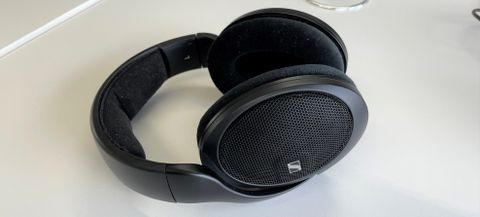 Sennheiser headphones on white background