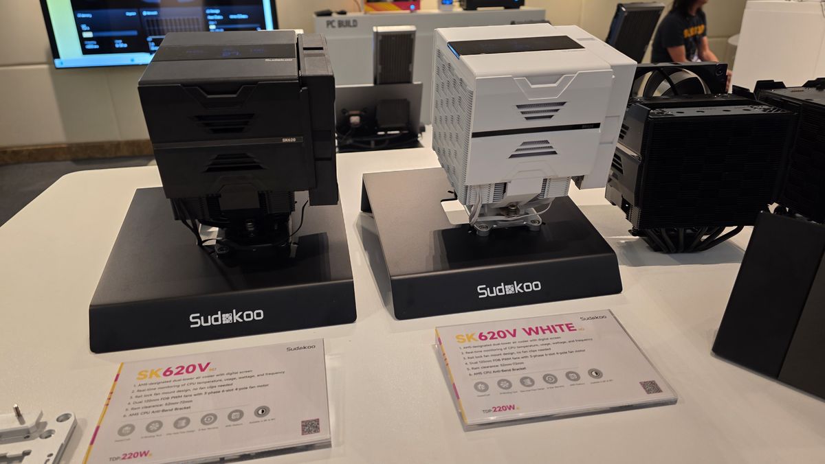 Sudokoo shows off brand-new CPU cooler and fan designs — new kid on the block puts more displays inside PCs