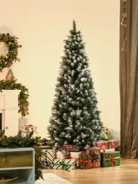 Artificial Christmas Tree with Red Berries and Pinecones - Green / 6ft, £48.99 (Was £59.99) | The Range
