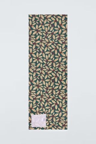 John Lewis Dark Holly Cotton Table Runner, 250cm, Green