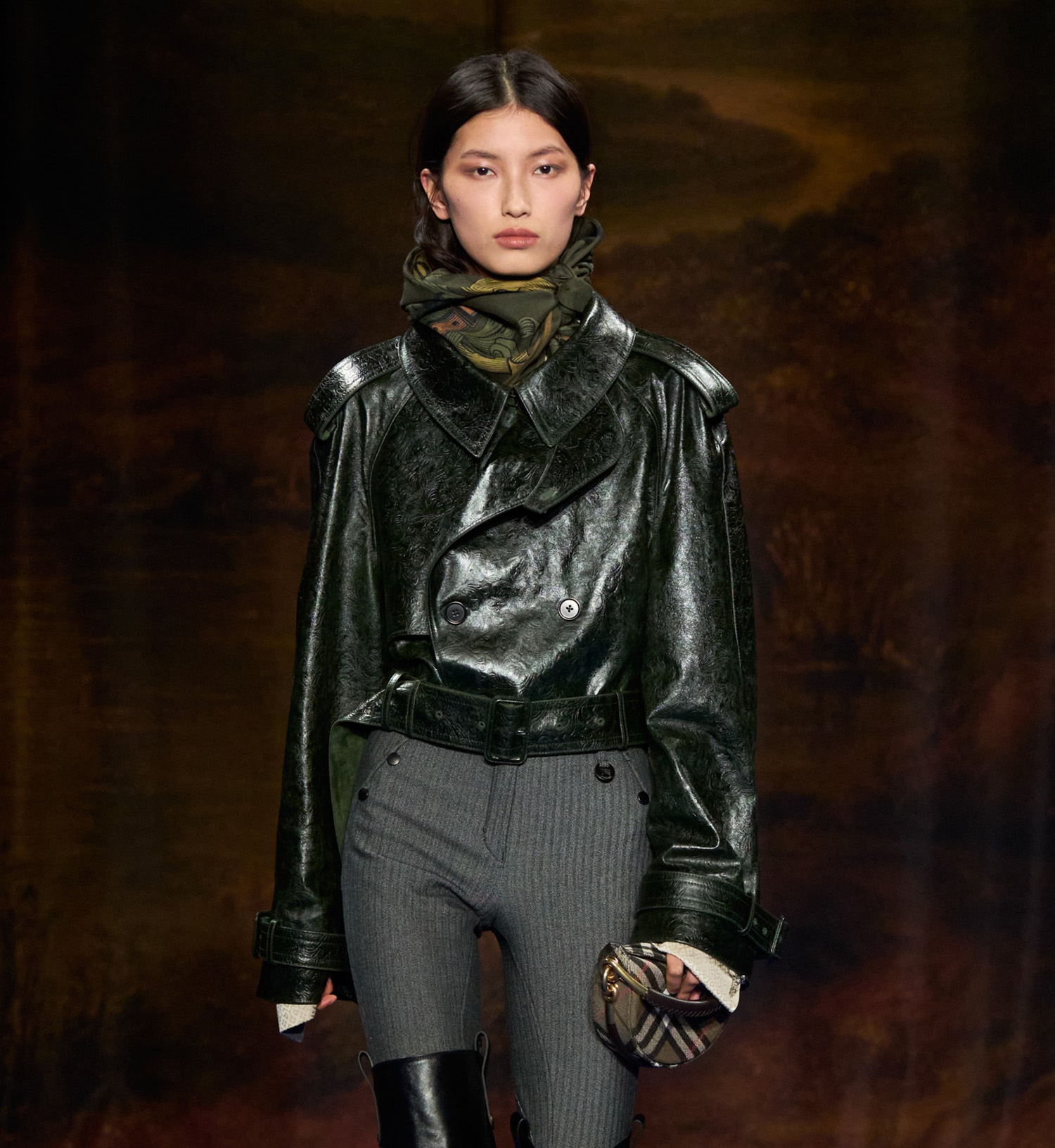 Model walking Burberry A/W 2025