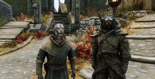 Two khajiit side by side in the Skyrim Together mod