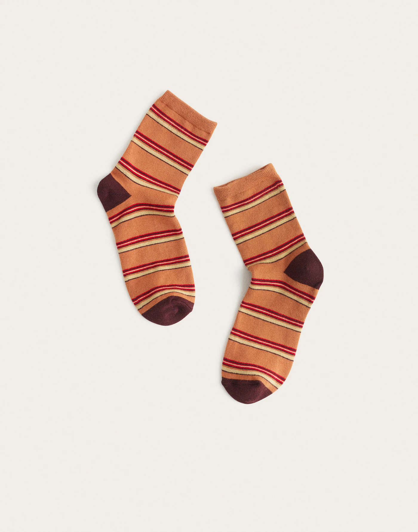 Mixed-Stripe Ankle Socks