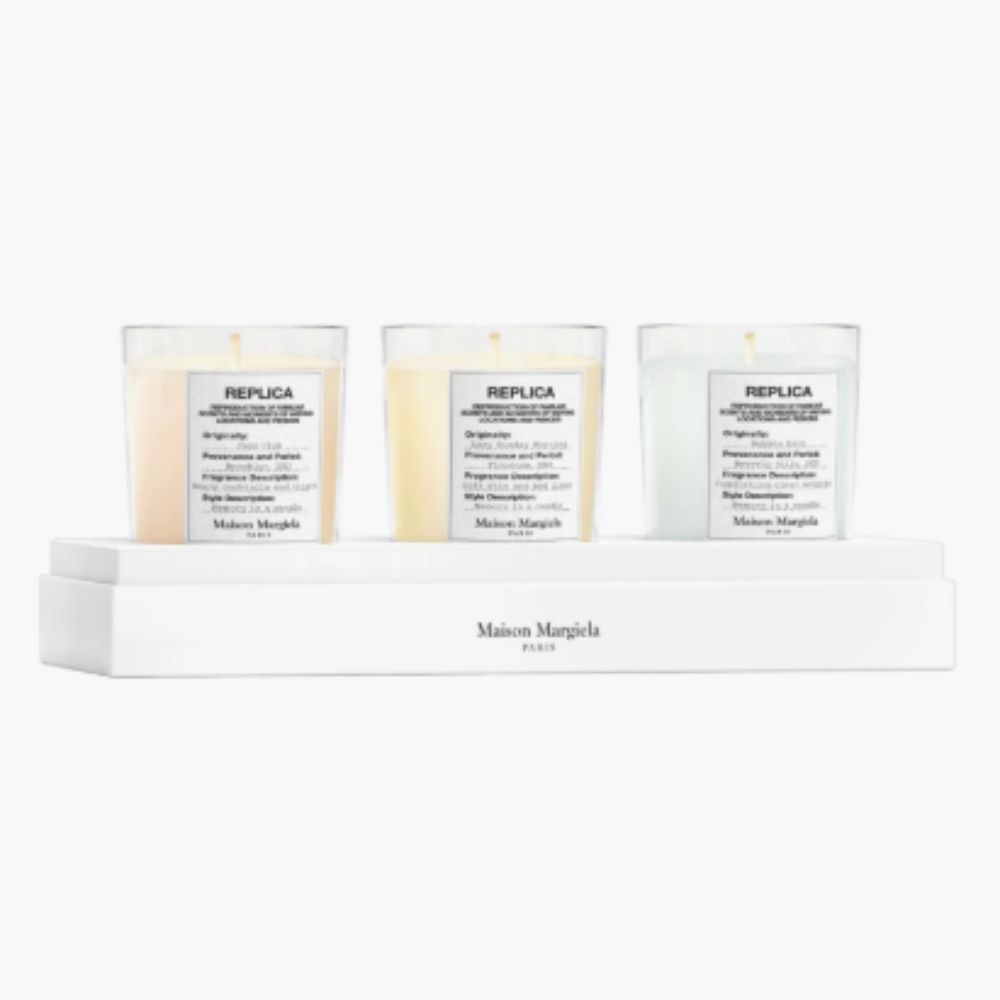 Set of 3 Maison Margiela candles in white box