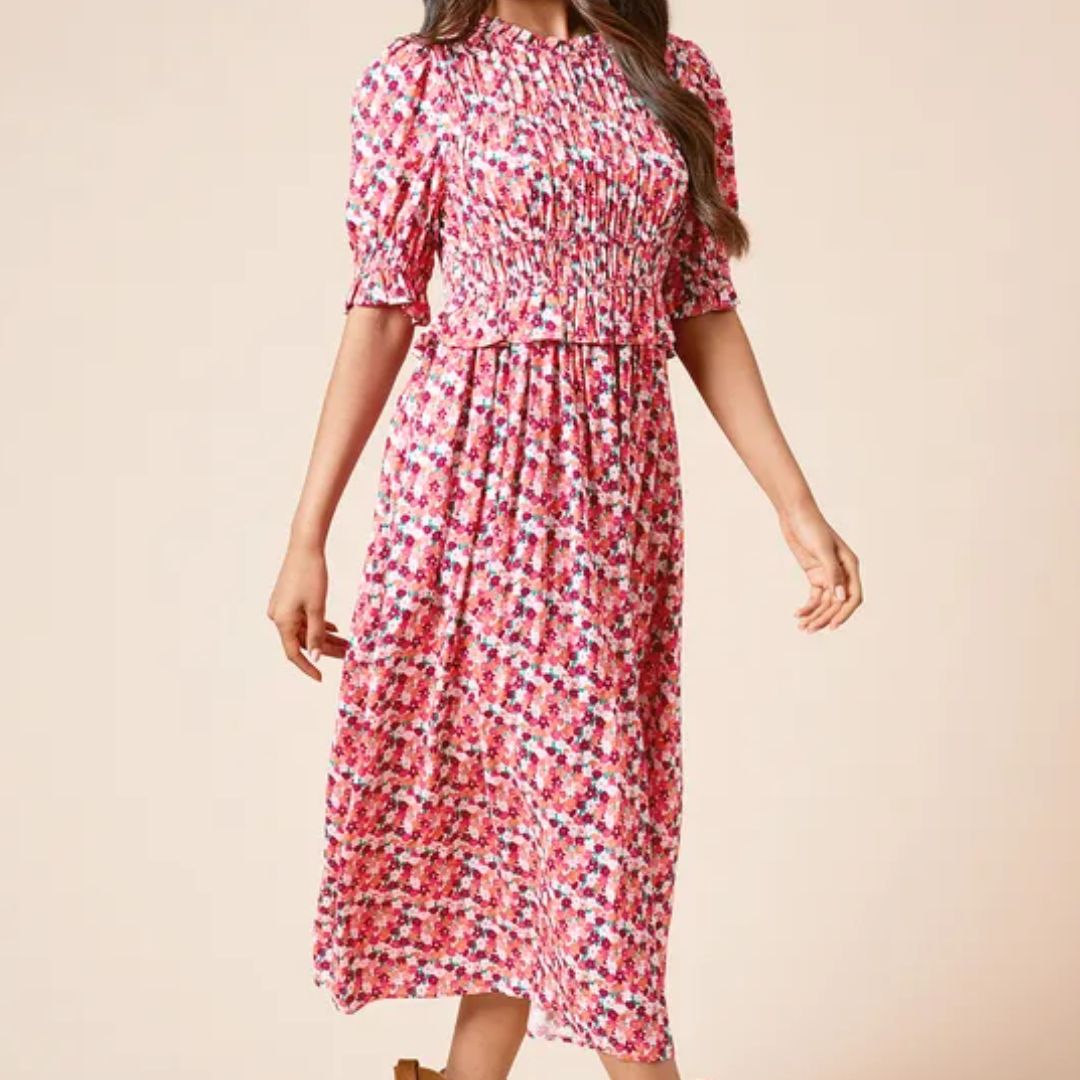 Dorothy Perkins Shirred Floral Dress