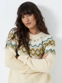 Fair Isle Yoke Crew Neck Christmas Jumper - was £69, now £48 | Crew Clothing Company