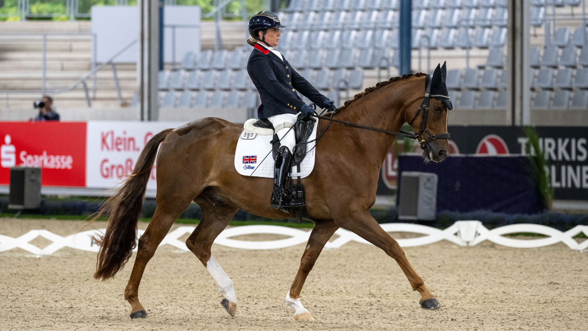 Jemima Green riding Fantabulous during her grade II test at the 2026 World Para Dressage Championships in Aachen