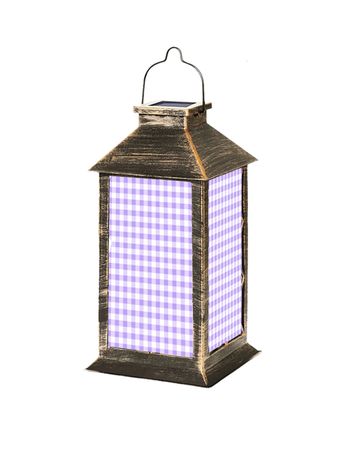Gingham Outdoor LED Solar Lantern