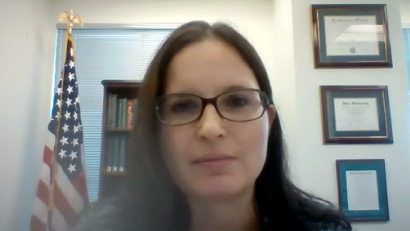 U.S. District Judge Aileen Cannon speaks via video link