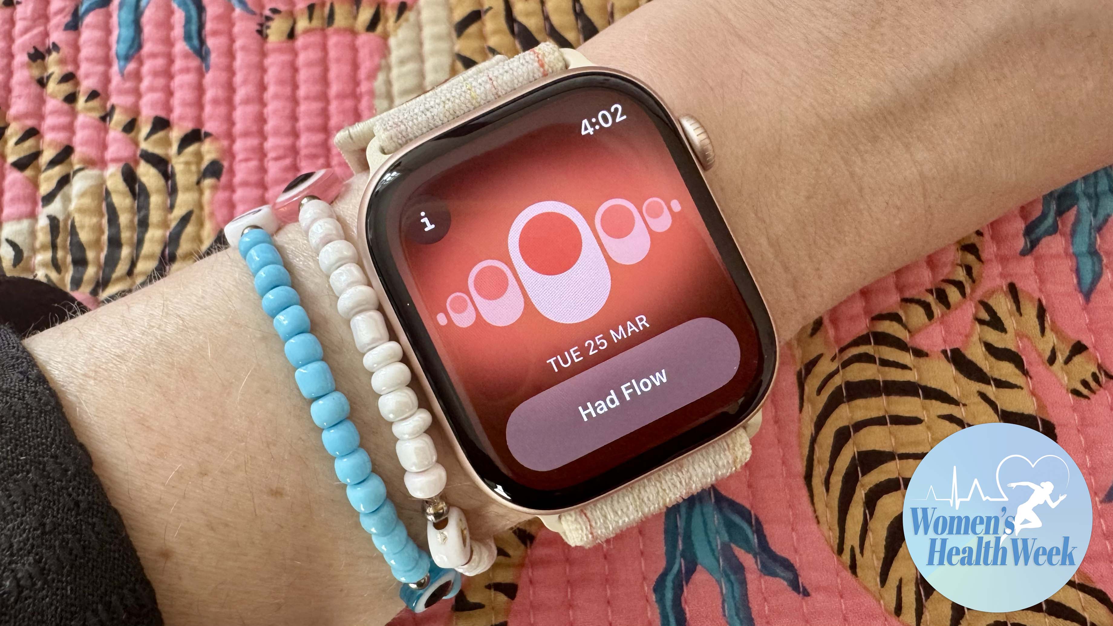 a photo of menstrual tracking on the Apple Watch 10