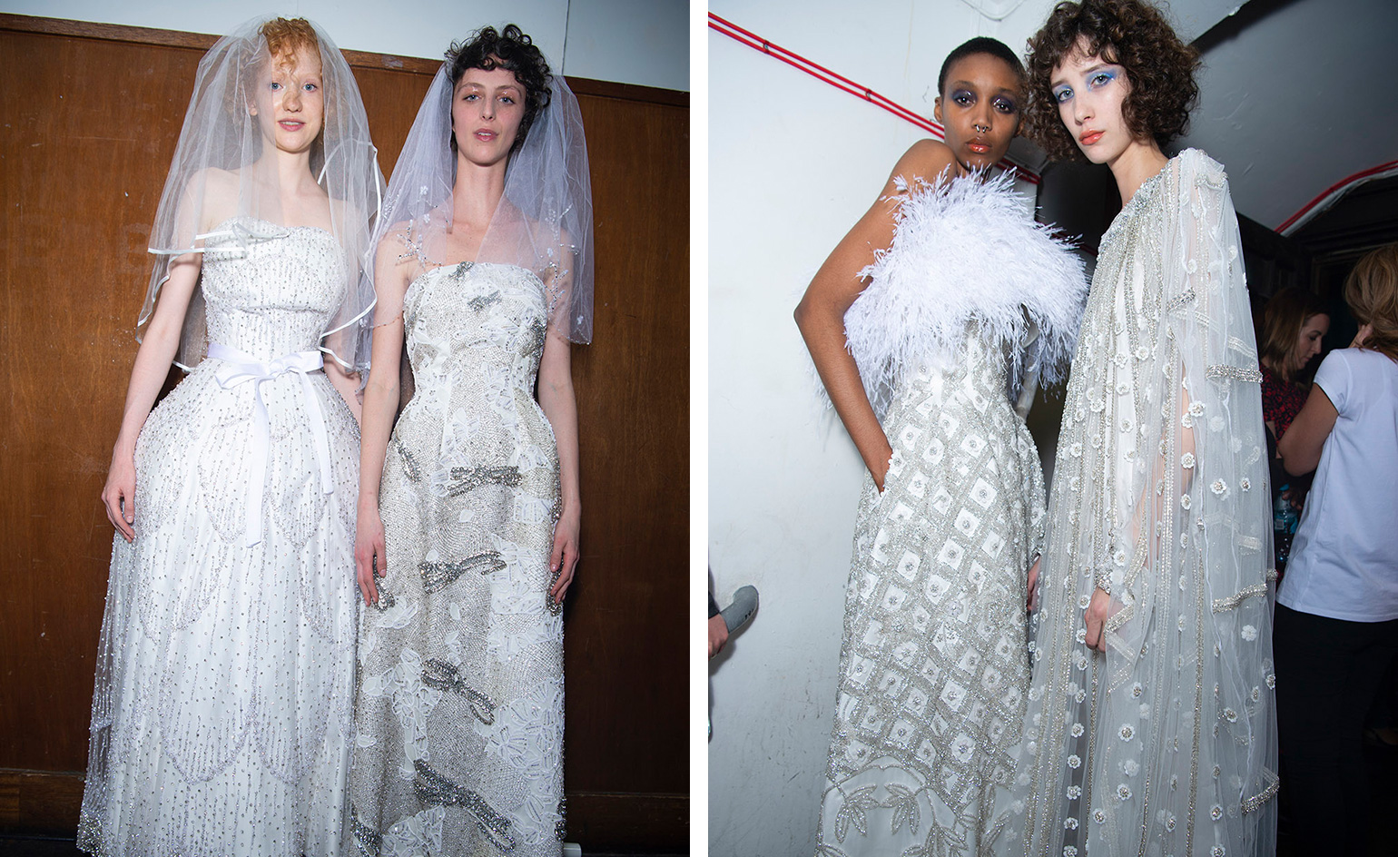 Backstage at Richard Quinn S/S 2020