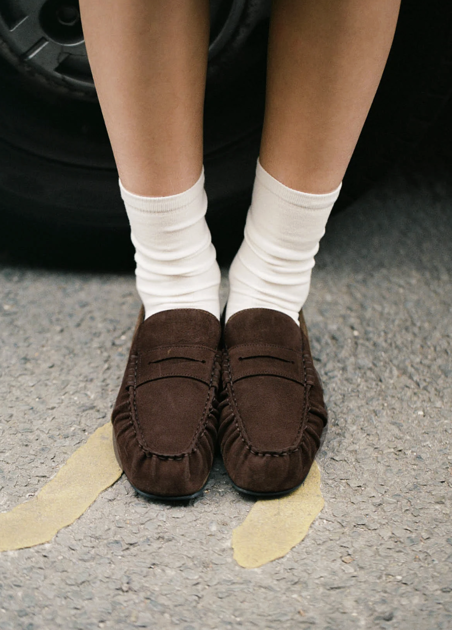 ALOHAS, Aven Suede Brown Leather Loafers