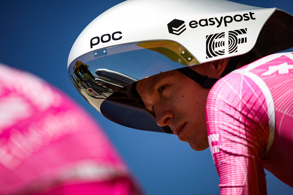 2026 Tour de France: an EF Education-Easy Post rider before a stage start