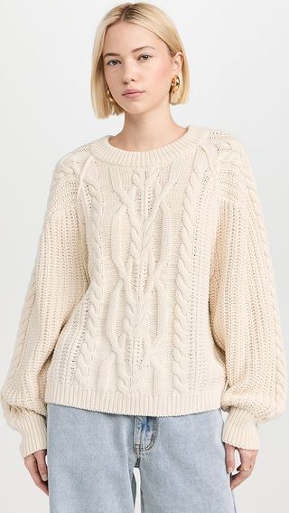 Free People Frankie Cable Pullover