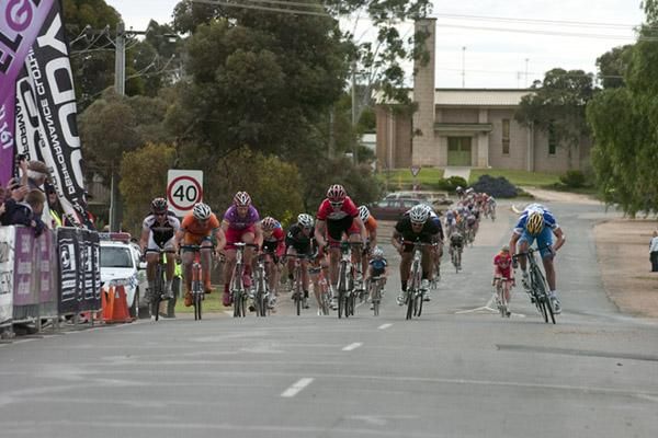 The breakaway was reeled in and the finish became a bunch sprint in Ouyen.