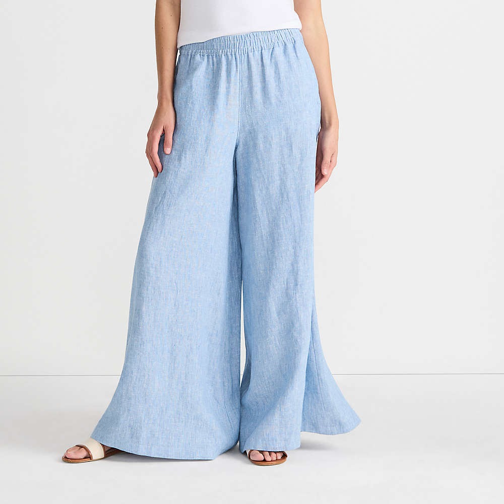 Land's End Linen Blue Dress