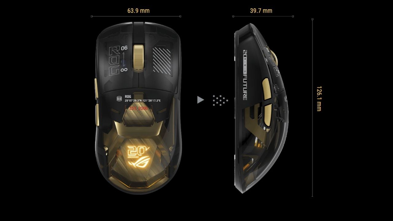 Asus has announced a gold-plated 82 g version of its Harpe II mouse with a 65K DPI, but price rumours make me think it's way out of my budget