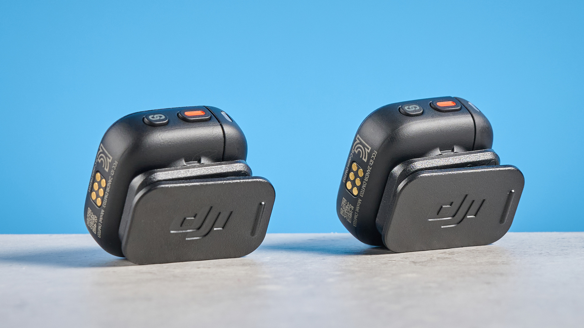 Two DJI Mic 3 TX units