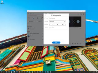 Skype Call Schedule on Windows 10