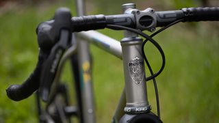 Moots Routt RSL detail of headtube badge