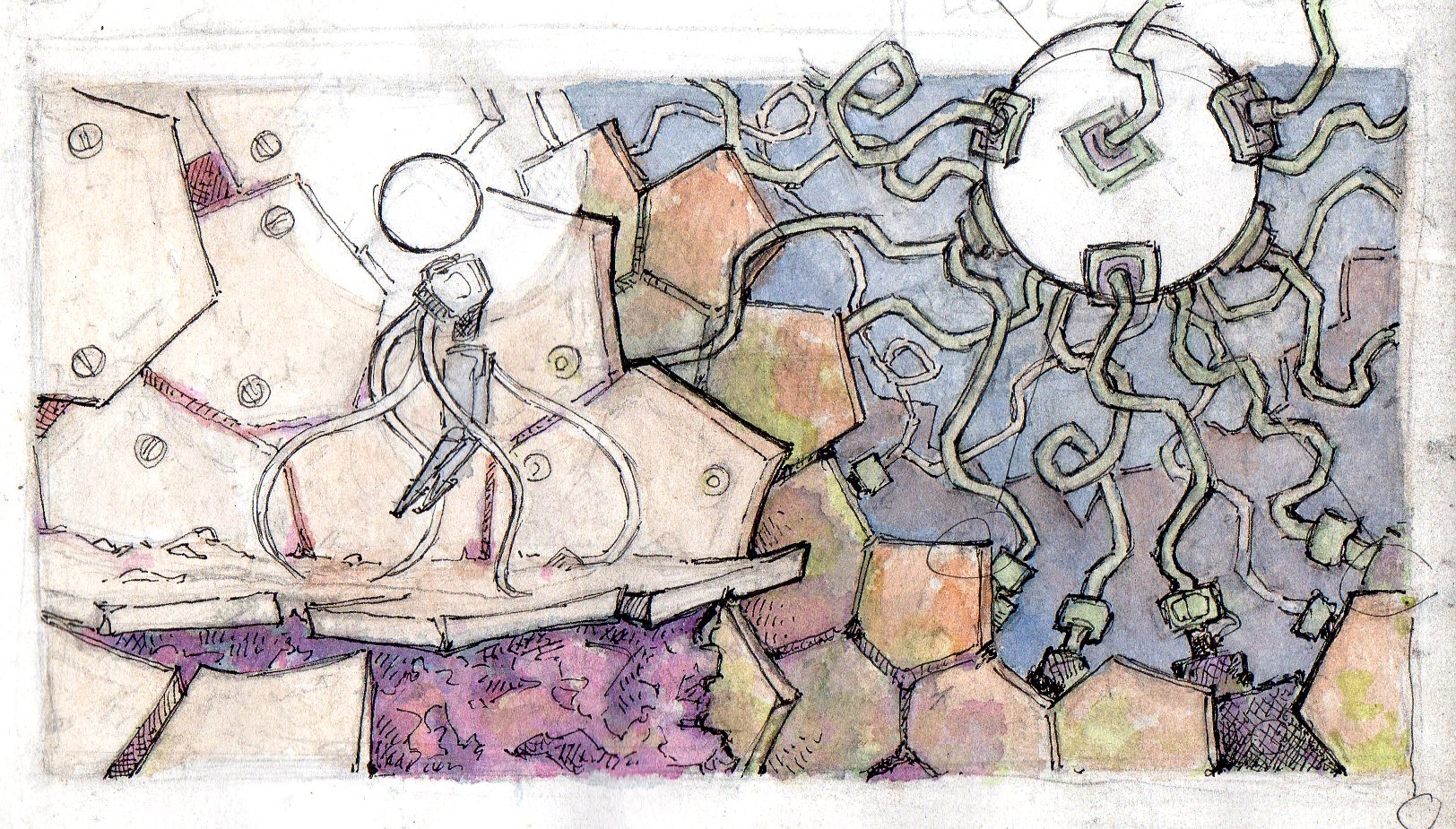 Painted concept art for an indie video game