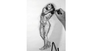 Charcoal figure drawing