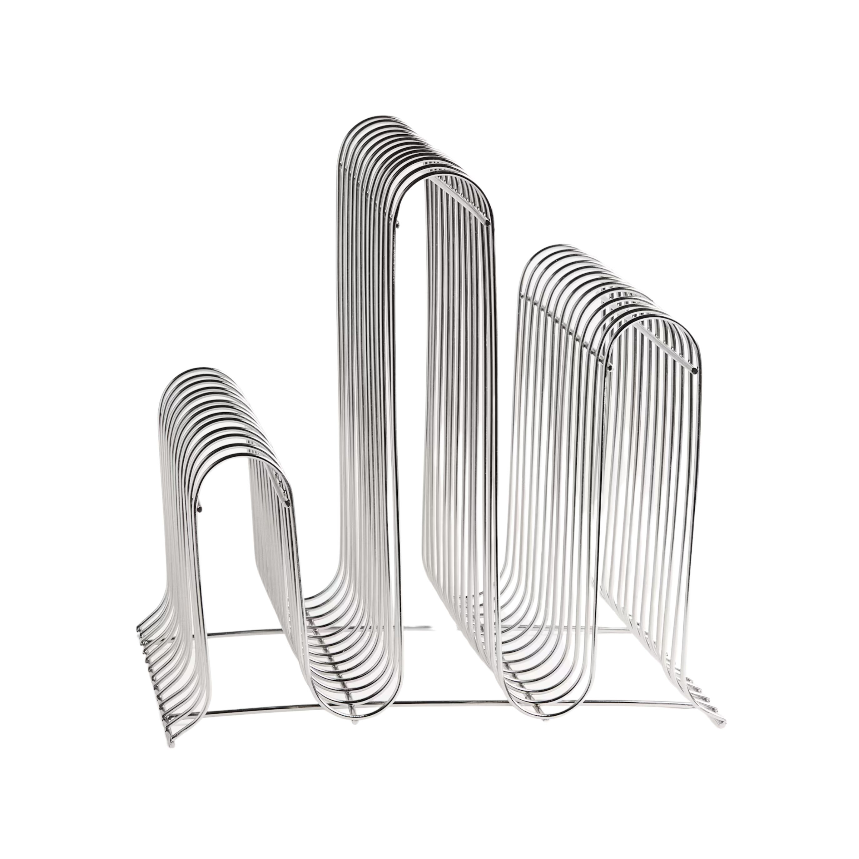 Urban Outfitters, Stainless Steel Magazine Rack in Silver