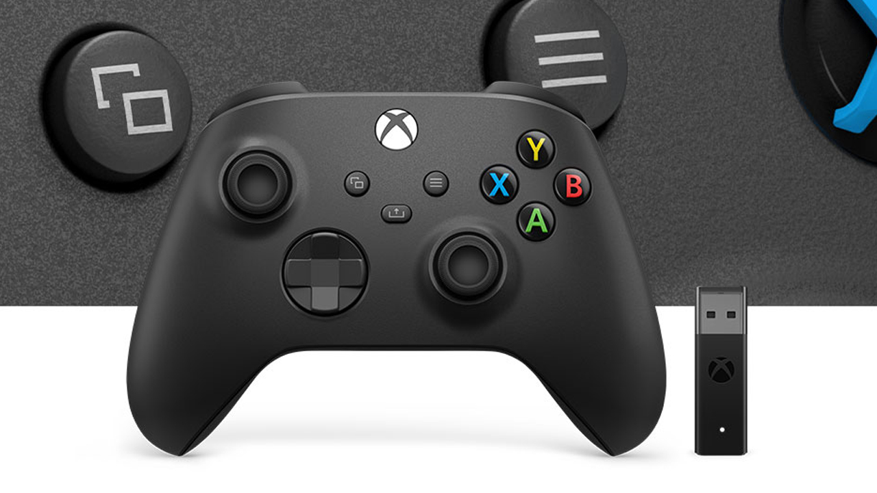 Xbox wireless controller and adapter