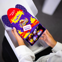6. Creme Egg Hamper
RRP: £19.99 | Delivery: 4-5 days delivery
This Creme Egg hamper is great for those who truly love Creme Eggs come Easter time. Personalise the box with a message of your choice. This goodie bag contains 20 Creme Eggs. 
Rated highly amongst The Branded Gift Company shoppers with an average of 4.8 stars. A great alternative to the usual Easter egg.