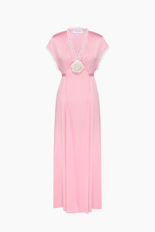 The Genus Rosa Satin Dress in Pink