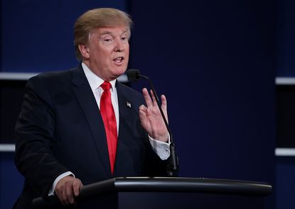 Donald Trump at the final presidential debate.