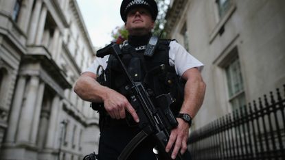 armed policeman