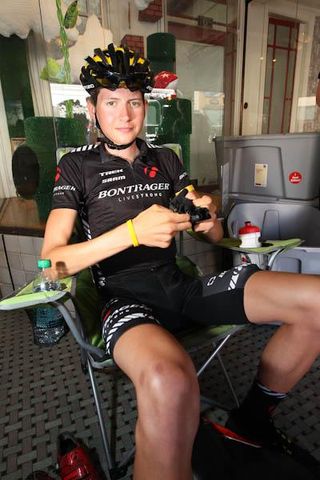 Bontrager Livestrong's Joe Dombrowski relaxes in Sonora.