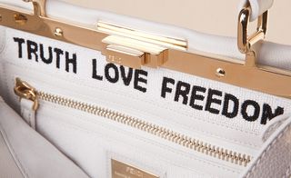truth love freedom written in bag