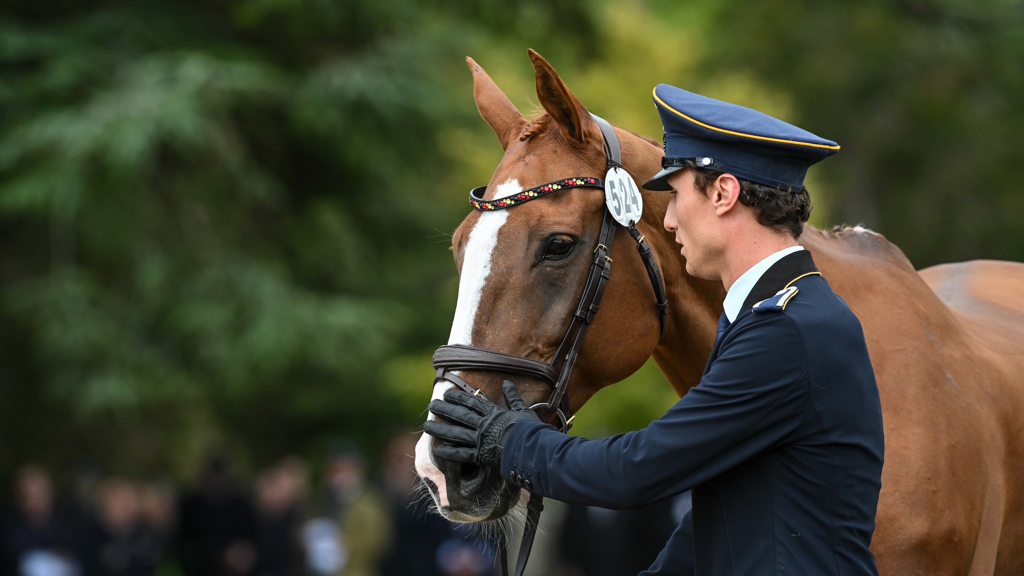 Calvin B&amp;ouml;ckmann and The Phantom of the Opera during the 1st Horse Inspection for the Agria FEI Eventing European Championship, Blenheim Palace. Held in the grounds of Blenheim Palace near Woodstock in Oxfordshire in the UK between 18th - 21st September 2025